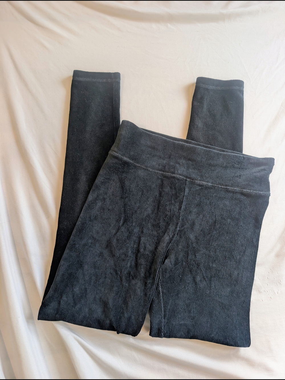 aerie Chill Play Move Black Ribbed High-Waist Leggings